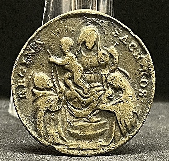 Italy Rome 1570´ ancient Regina Sacros Saint Pius V bronze amazing piece scarce