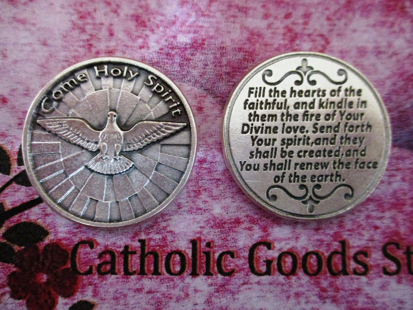 Come Holy Spirit … Fill the hearts of the faithful… – Pocket Coin / Token