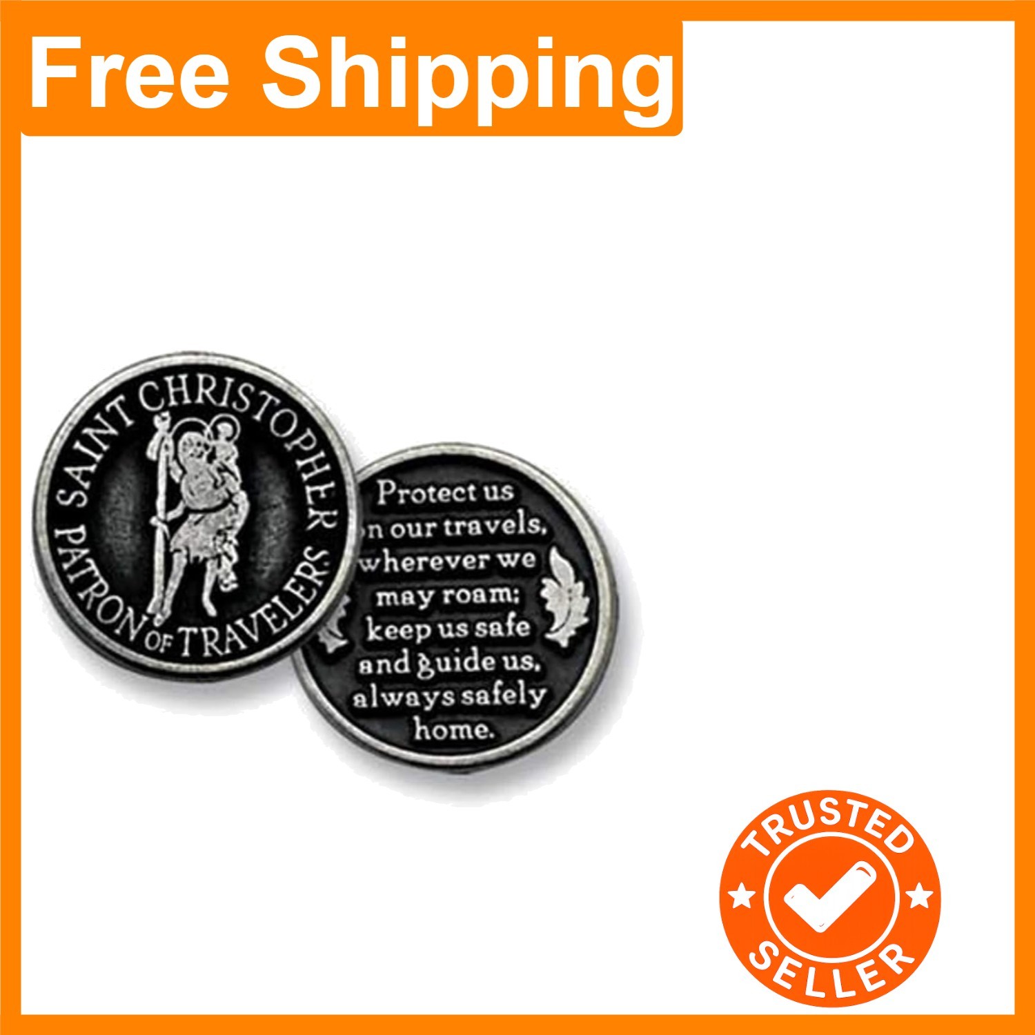 Beautifully Crafted 1-Inch Saint Christopher Token – Gift of Faith for Travelers