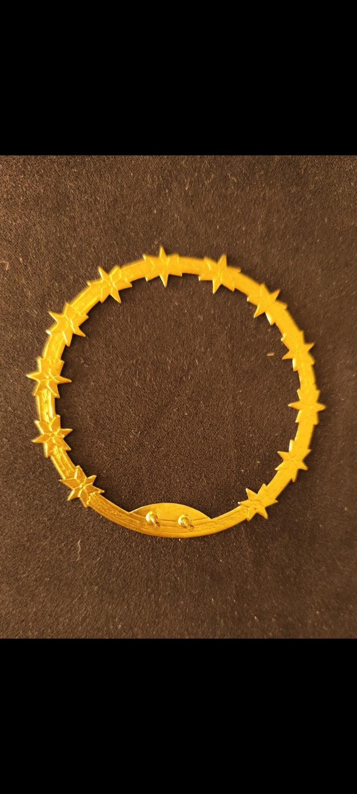 Set Of 2 Pieces Metal Crown 2 cms at base and Metal Halo 8 cms Diameter
