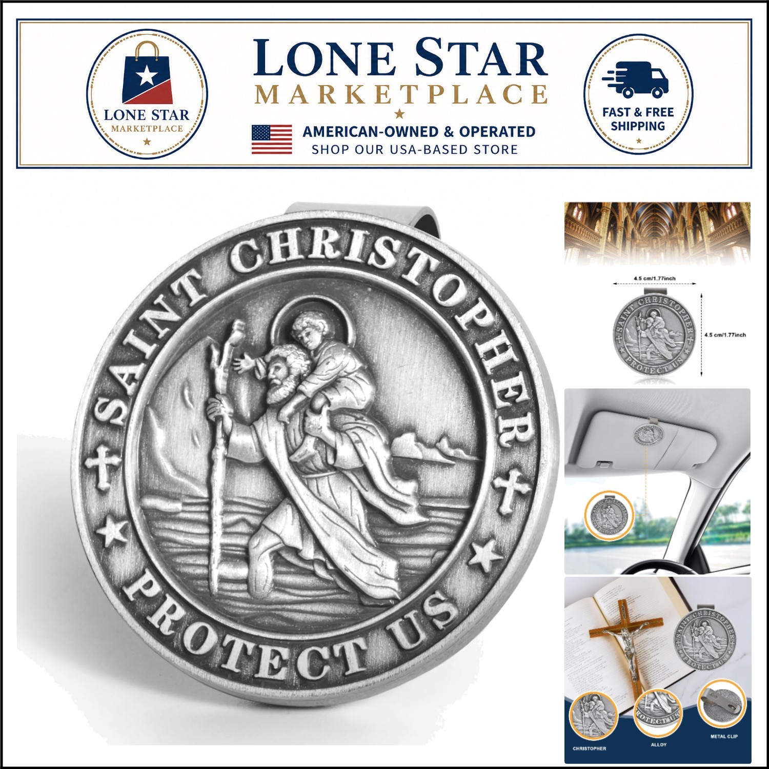 Saint Christopher Medal for Car – Perfect Gift for New Drivers and Loved Ones