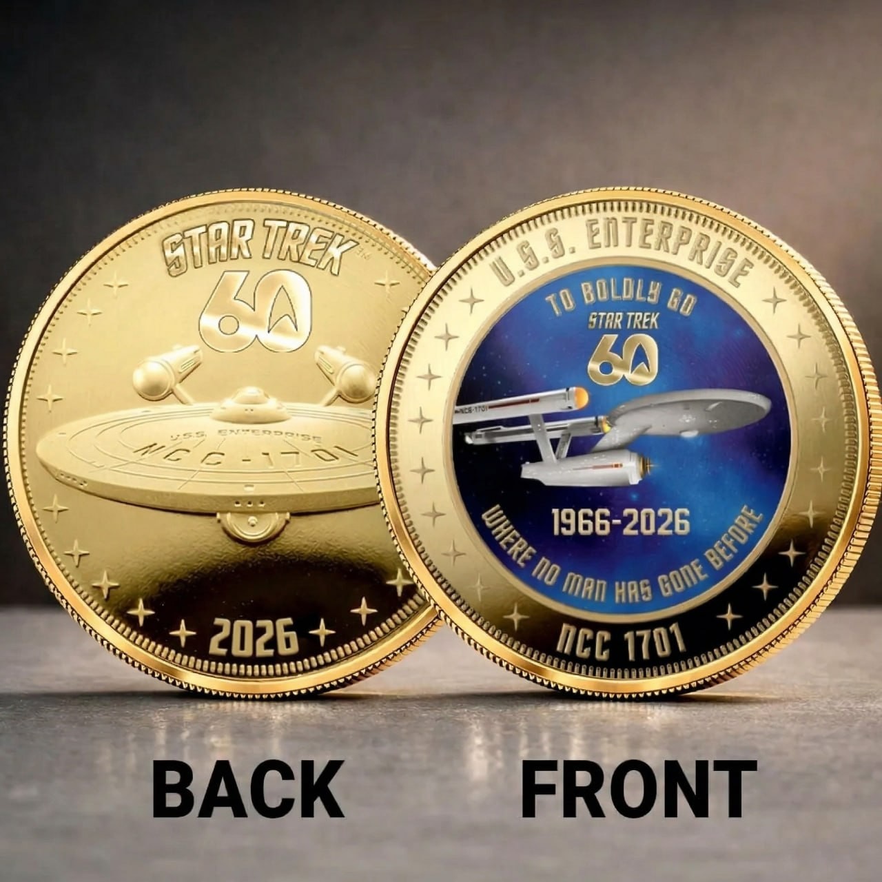 Star Trek 60th Anniversary Commemorative Coin The Original Series 1966-2026 Coin