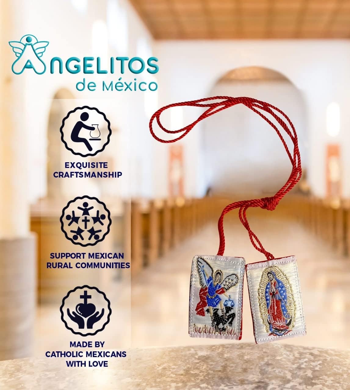 Red Scapular of Saint Michael: Spiritual Protection & Adjustable Necklace Design
