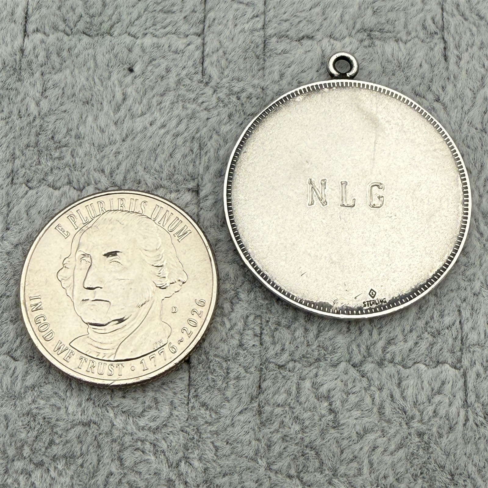 Vtg St. Christopher Protect Us Catholic Religious Medal Sterling Silver #65538