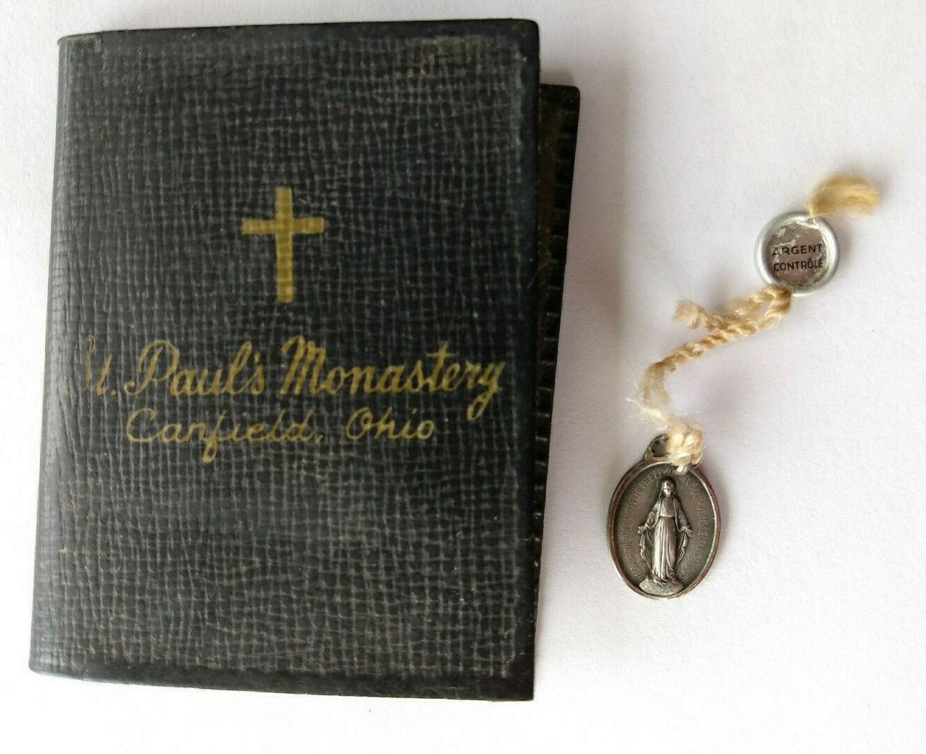 Vintage 1950’s Virgin Mary Medallion argent controle 935 Silver