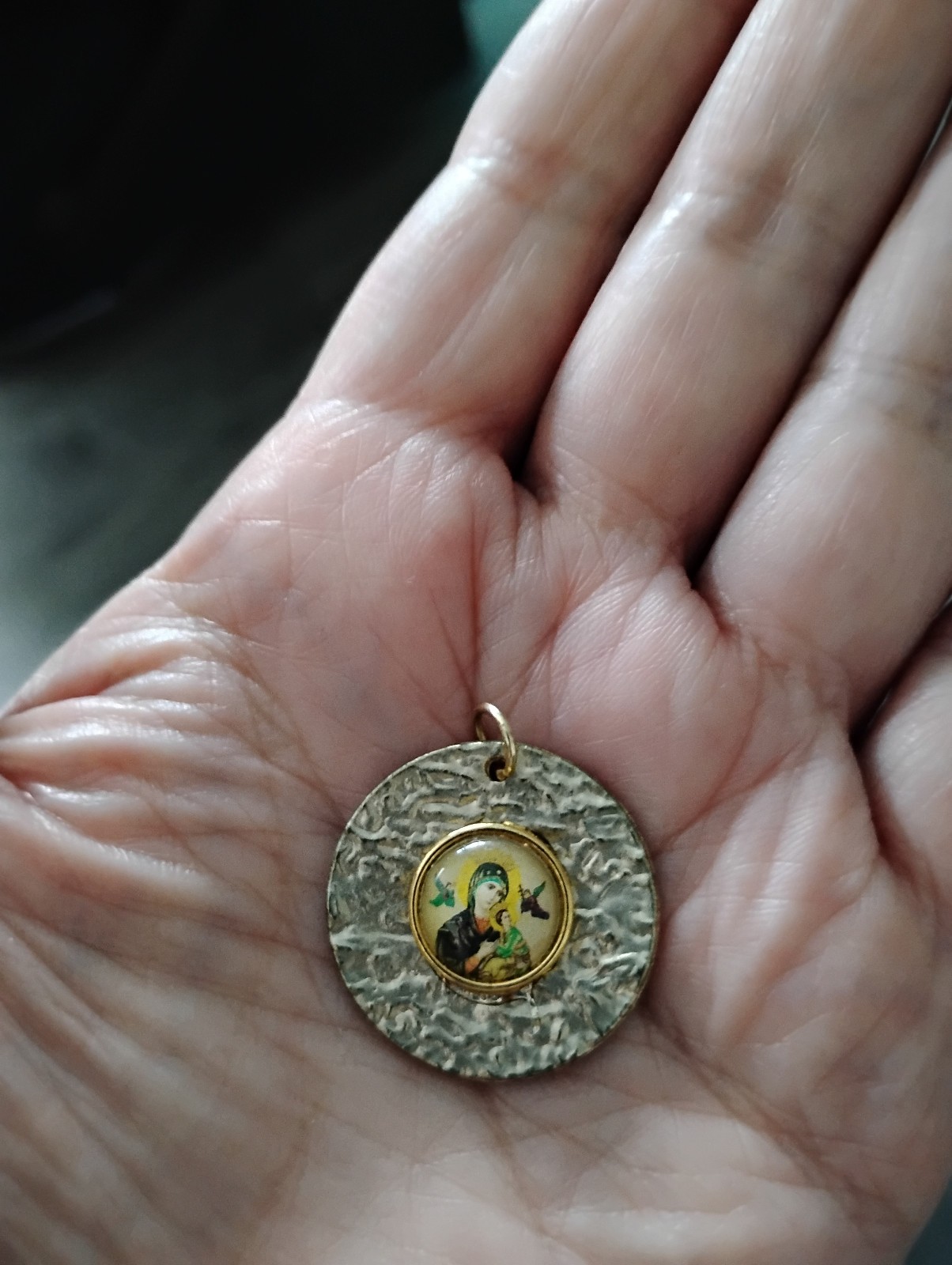 Our Lady of Perpetual Help Medal Vintage for pendant keychain rosary chaplet