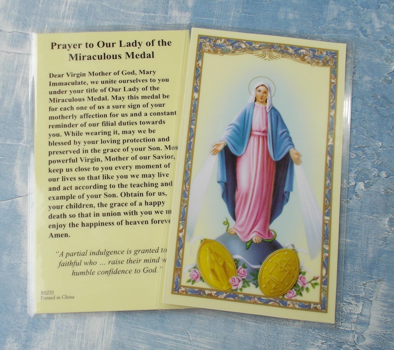 LOVELY Colorful Miraculous Mary Medal~Epoxy~ITALY~ 1″ Pendant~Gift