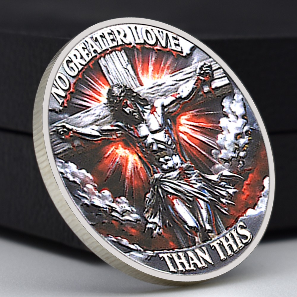 Jesus Crucifixion & Resurrection Commemorative Coin – Christian Gift Collectible