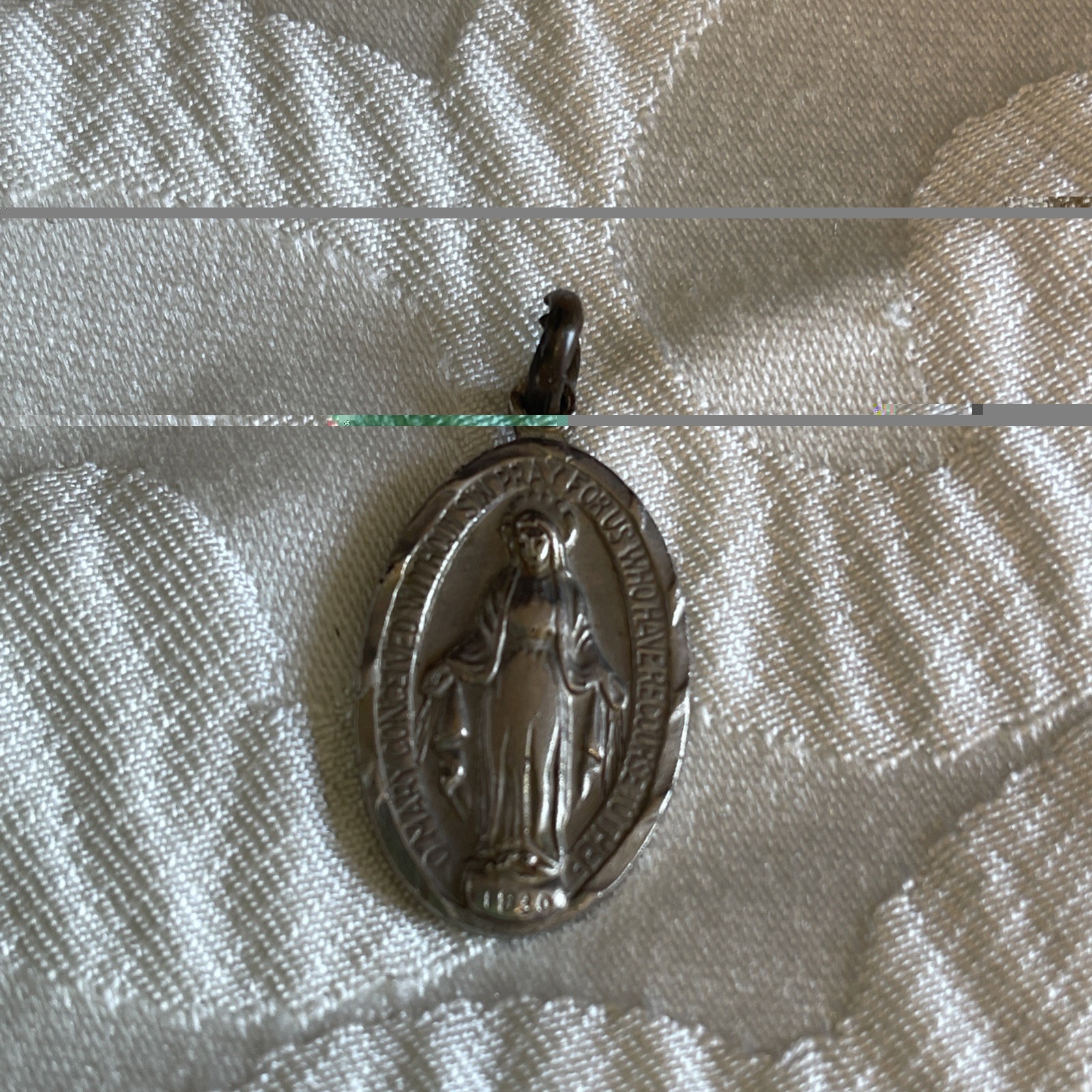Lot of 5 Sterling Silver 925 Vintage Pendant Charms Religious Medals Mary