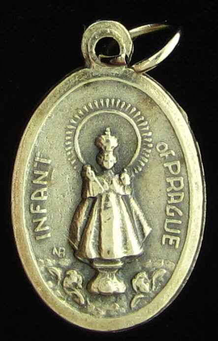 Infant of Prague Medal Religious Catholic Holy Spirit Dove Jesus
