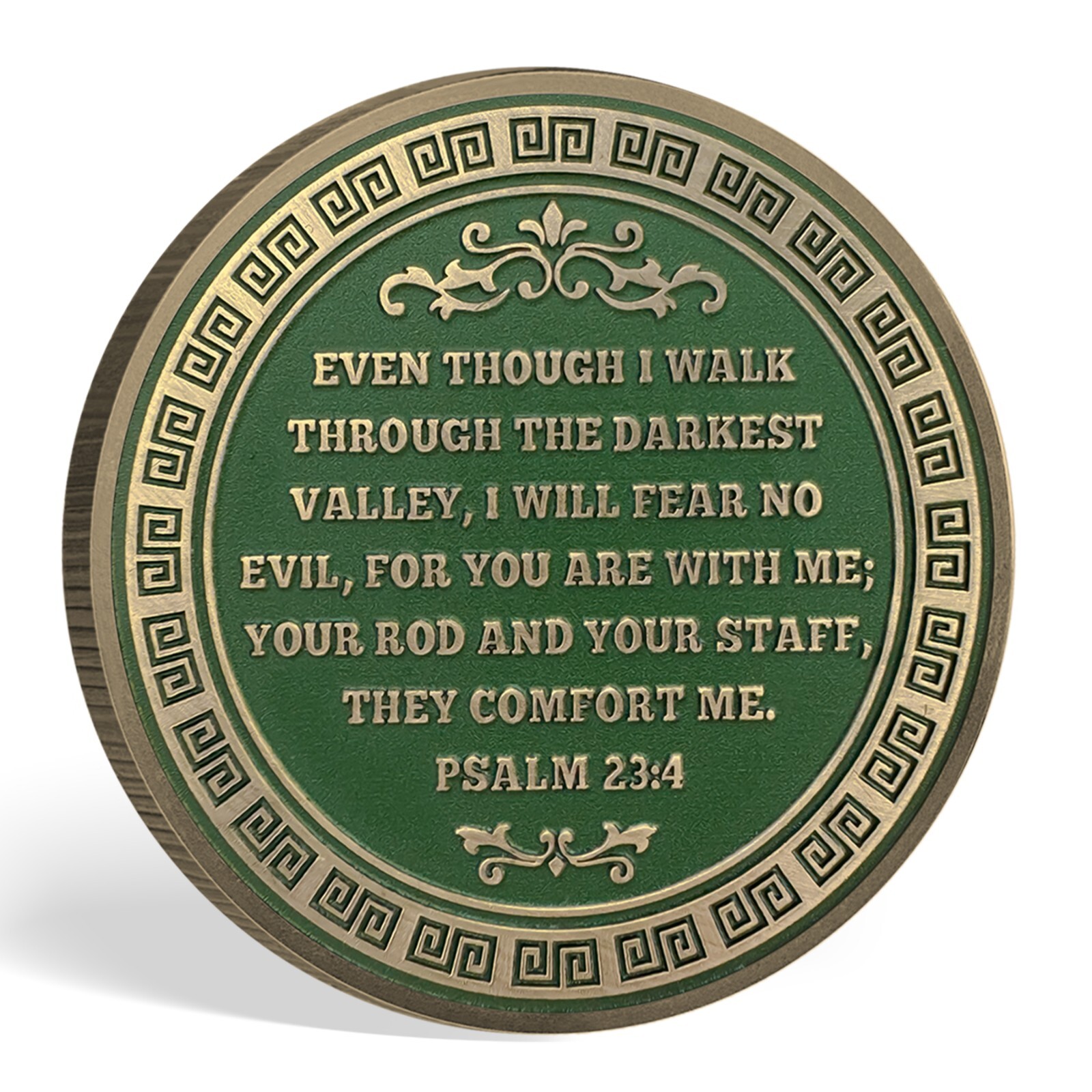 10pcs Christian Challenge Coin The Lord is My Shepherd Psalm 23:4 Verse Coin Set