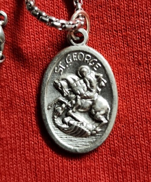 CHRISTIAN CATHOLIC Medal &24 inches chain made in Italy
