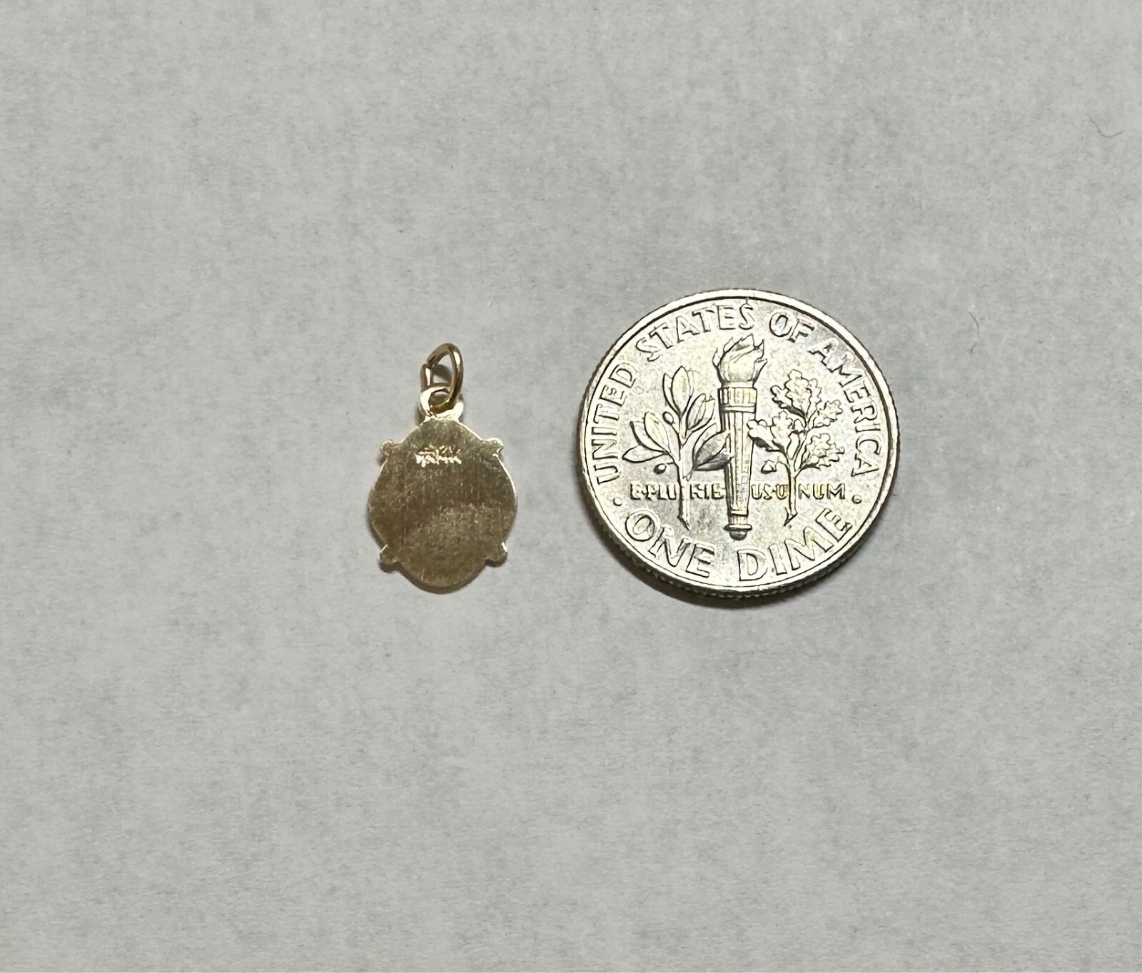14K Yellow Gold Therese of Lisieux “Little Flower” 0.40″ x 0.32″ Dainty Medal