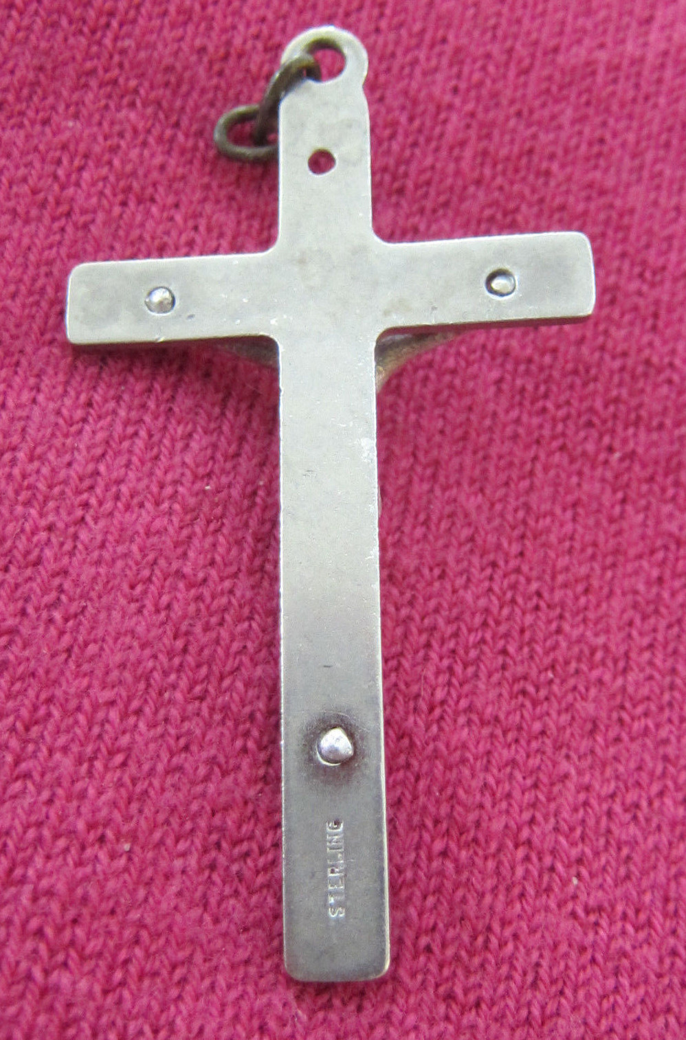 Vintage Catholic Religious Holy Medal – STERLING // CROSS CRUCIFIX – CLASSIC
