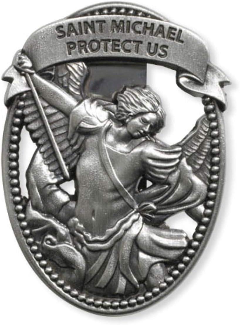 St Michael Medal for Car，Saint Michael Visor Clip-St Michael The Archangel Autom