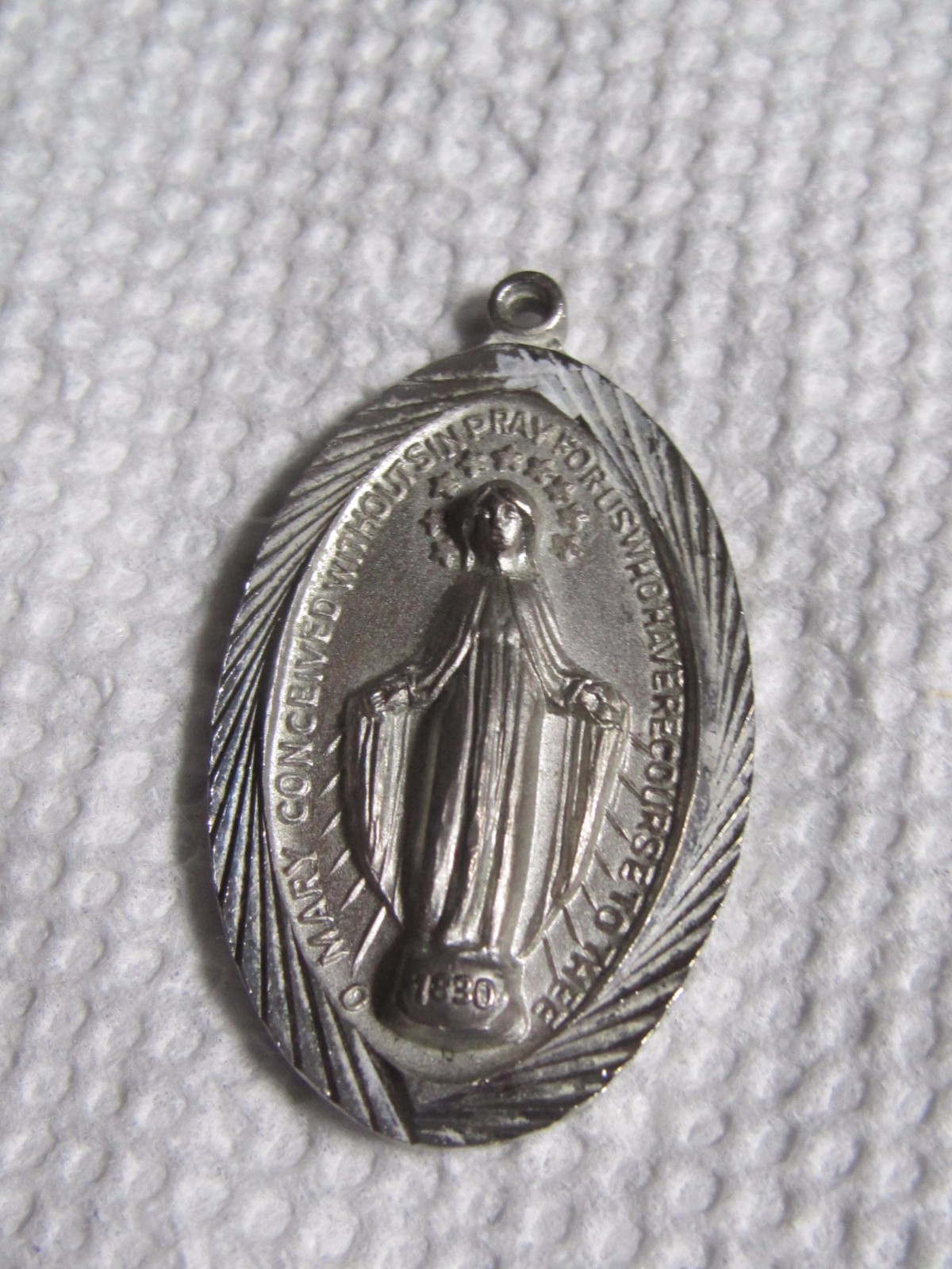 Antique Catholic Religious Medal – Miraculous A Classic