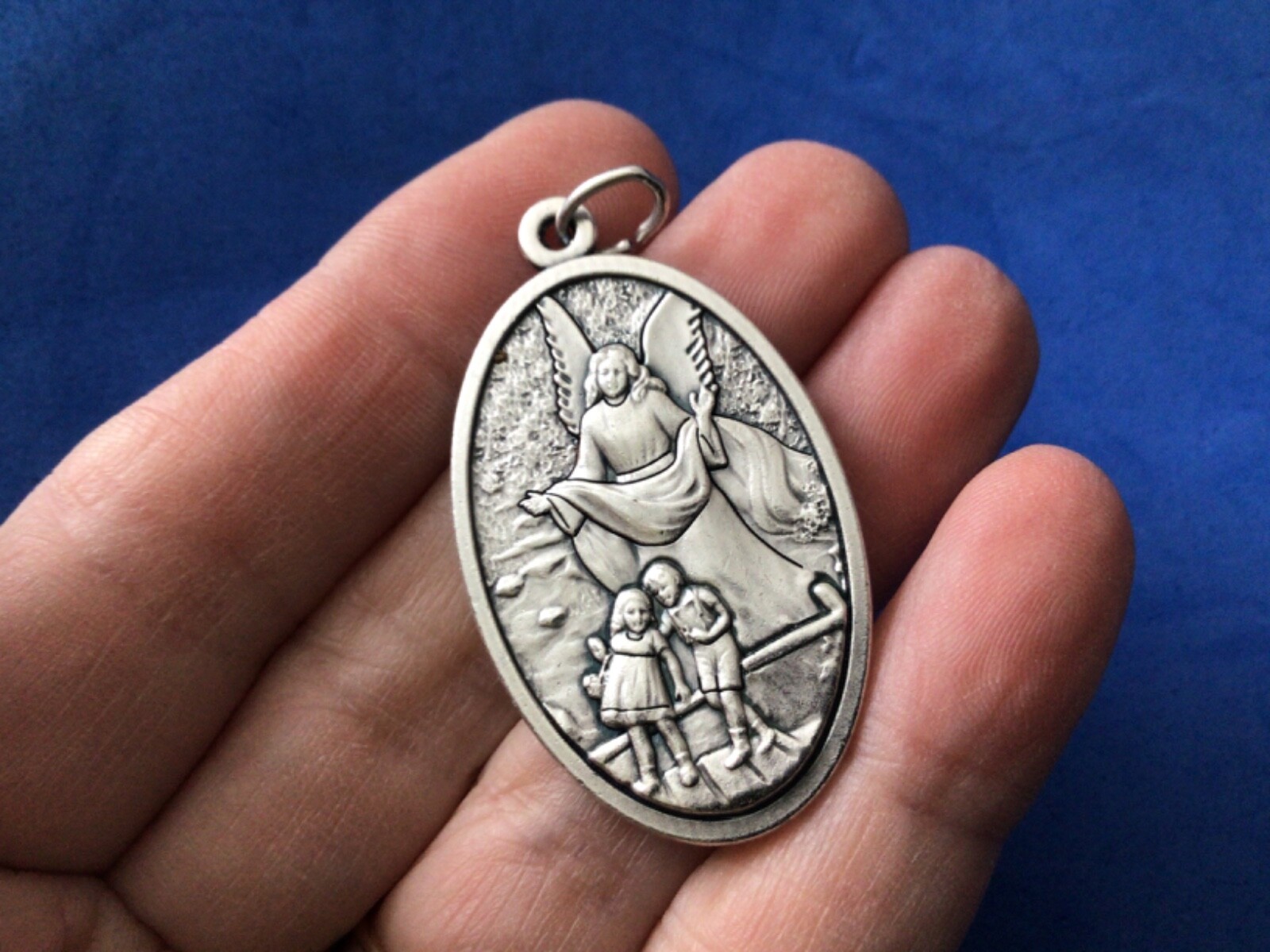 Two Sided Archangel St Michael Guardian Angel Saint Medal Saint Italy
