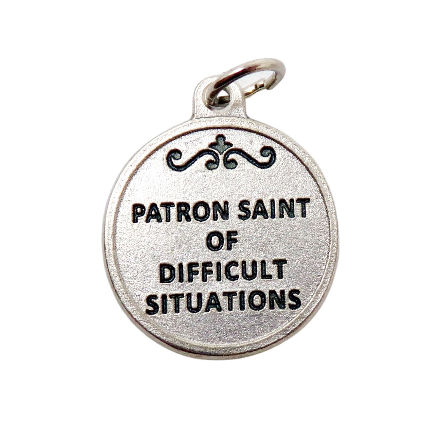 Patron St Saint Jude of Difficult Situations Silver Tone Medals Rosary Part 1 In