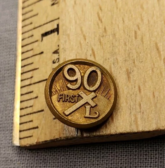 Vintage Pin Interesting 90 First Cross Unknown History Christian A17
