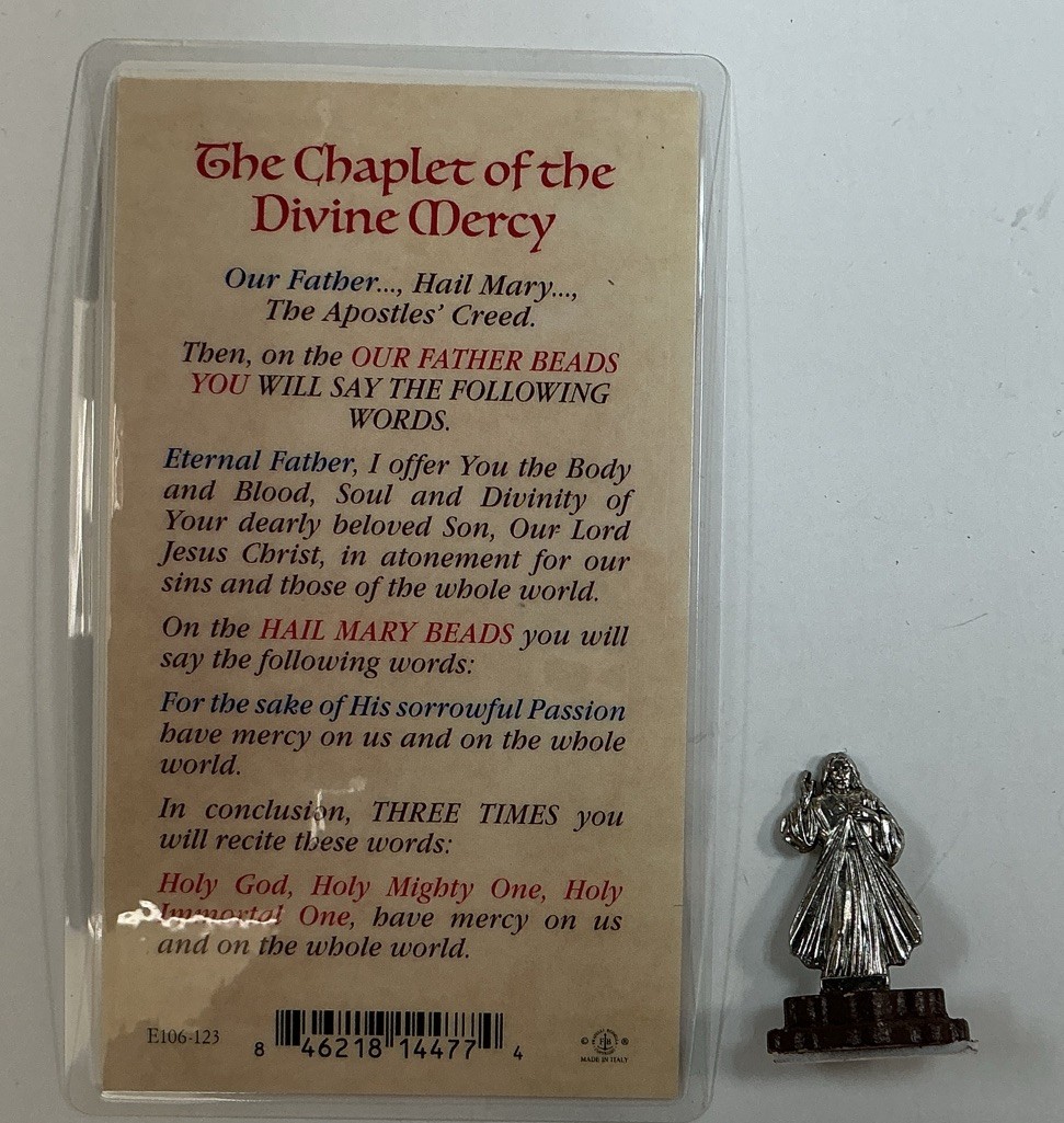 The Chaplet Of The Divine Mercy And Holy Card,Healing,Prayer,Blessing In English