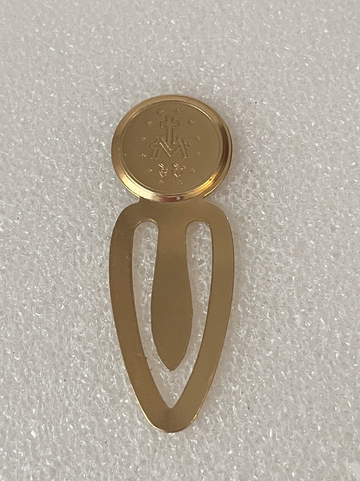Vintage Hands Of Jesus Gold Toned Metal Bookmark Italy
