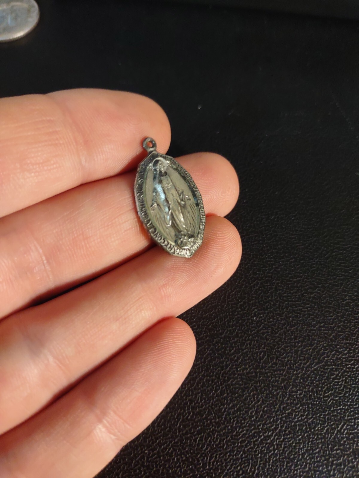 4.7 Grams HMH Vintage Mary Medal Sterling Silver 925 Religious Holy