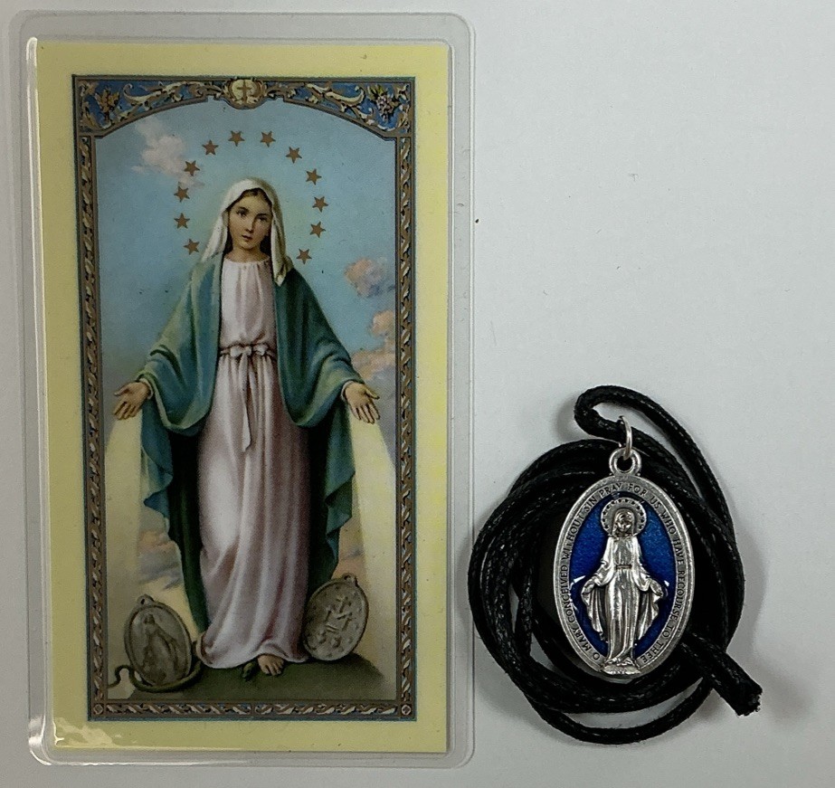 Miraculous Medal And Holy Card, Healing, Protection, Prayer, Exorcism
