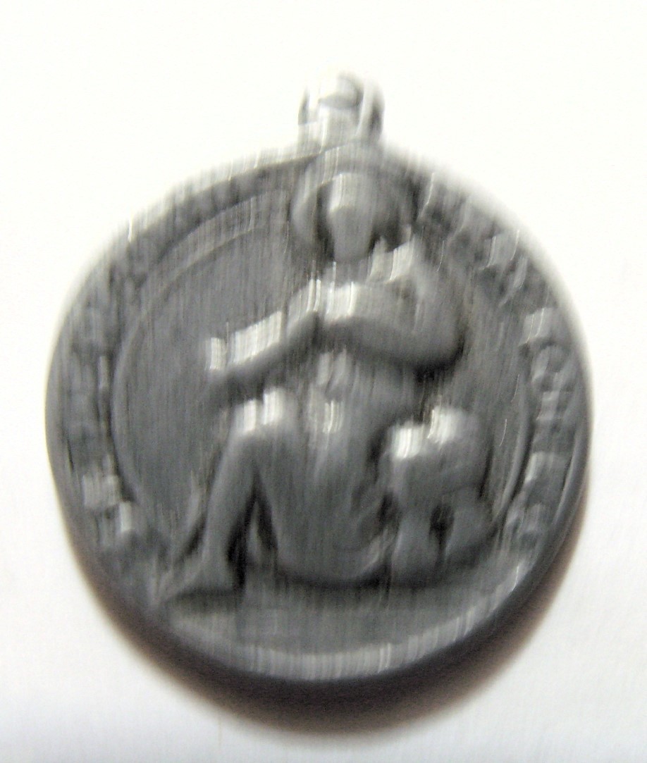 1950s antique Catholic Saint Peregrine servants of Saint Mary pendant 54530