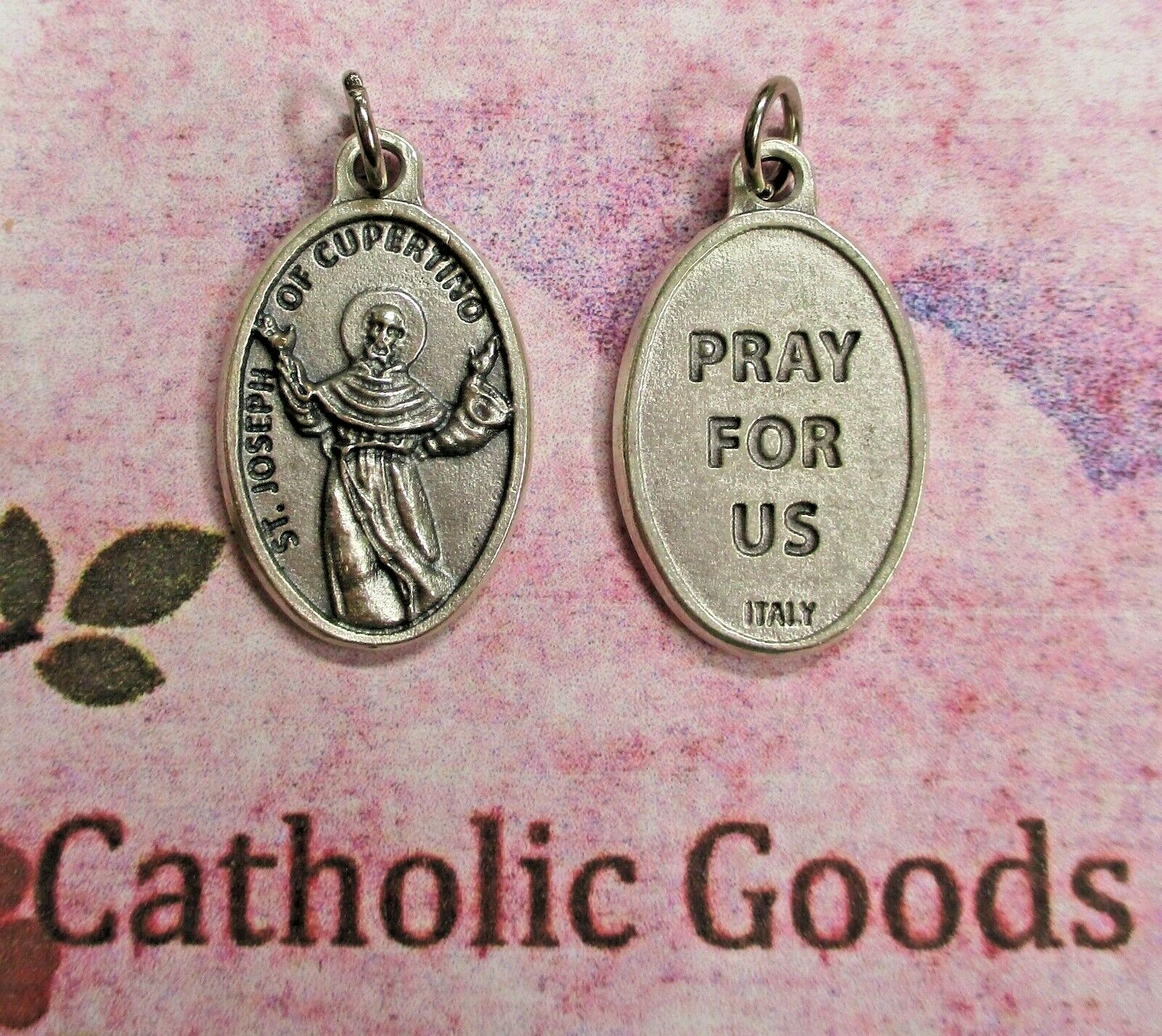 St. Saint Joseph of Cupertino – Pray for Us – Silver tone OX 1″ Medal