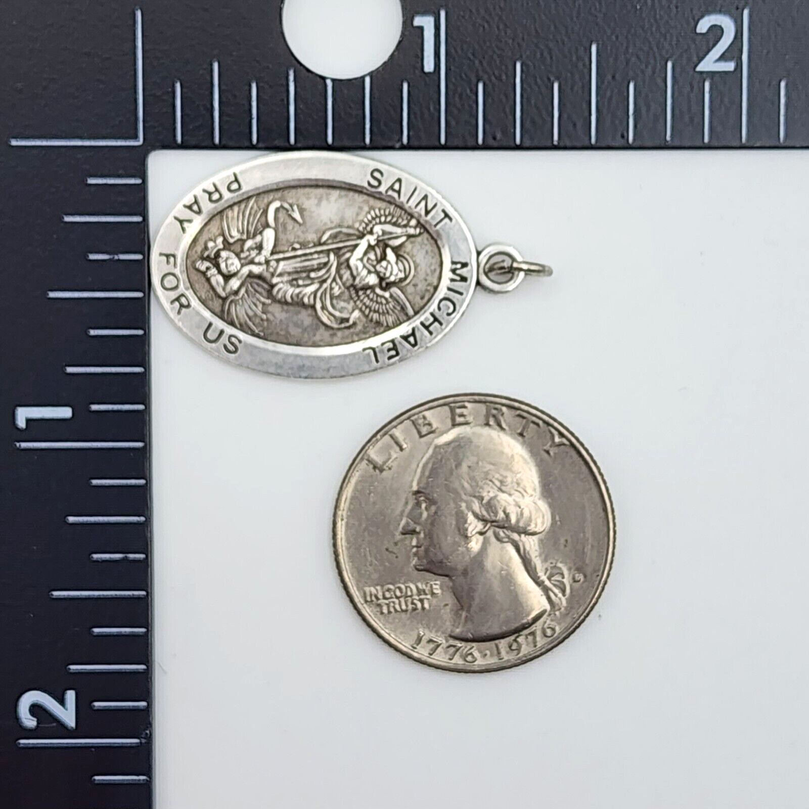 Saint Michael HMH Catholic Religious Sterling Silver Medal Pedant