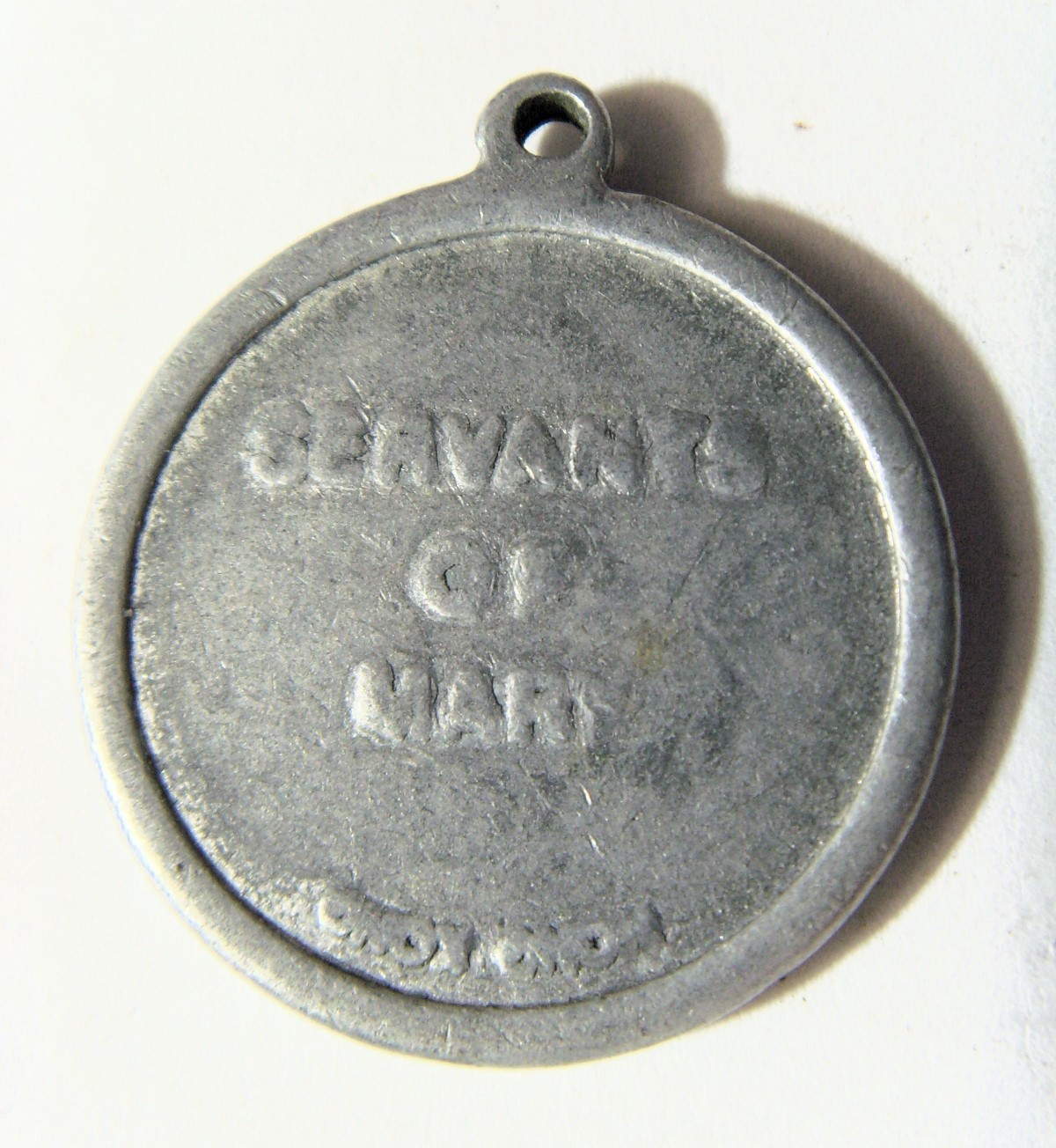 1950s antique Catholic Saint Peregrine servants of Saint Mary pendant 54530