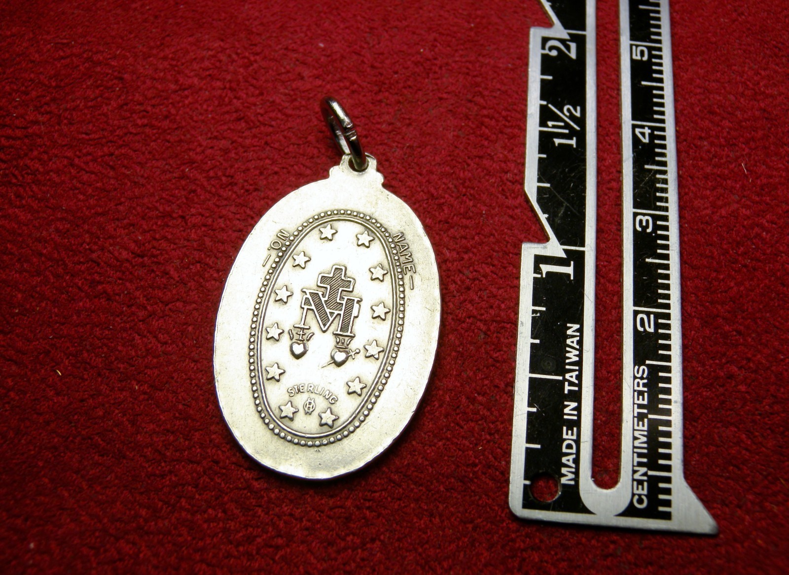 Sterling WWII USN Chaplain Sailors ID Victory Wreath Catholic Miraculous Medal