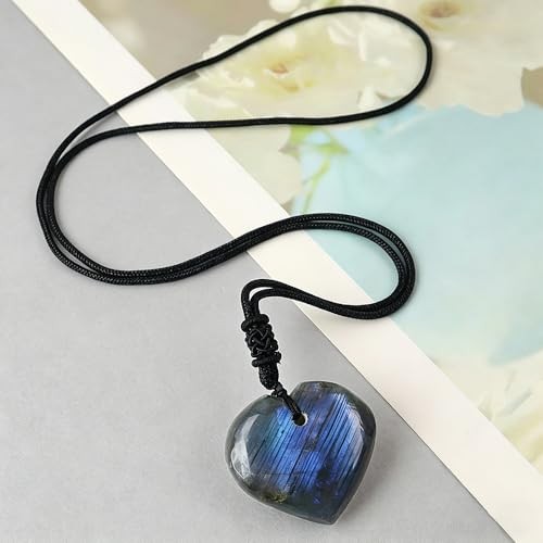Anjiucc Natural Gemstone Tree of Life Black Obsidian/Golden Obsidian Pendant