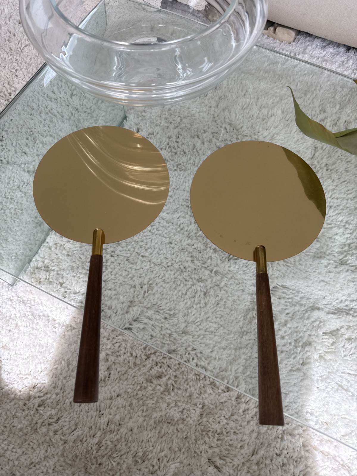 Paten X 2 Matching Set Gold Plated Over Brass Mid Century Modern