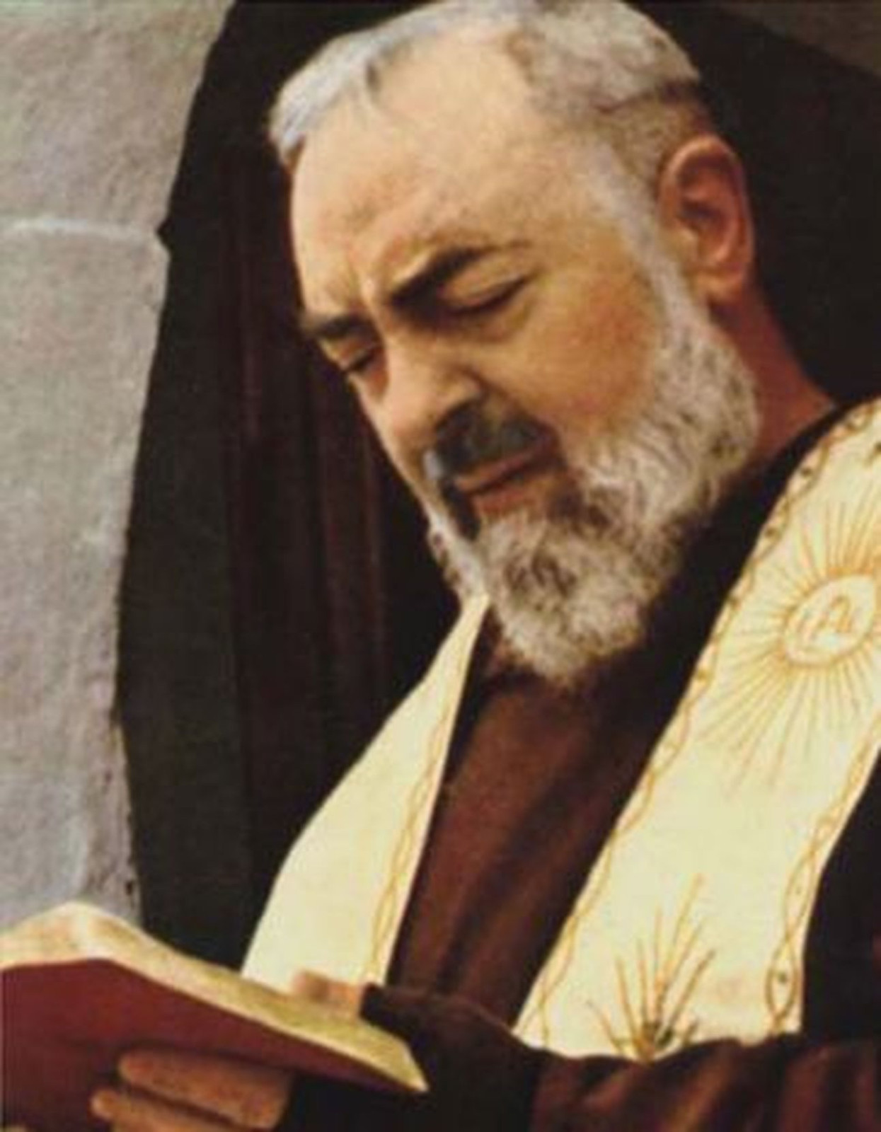 St Padre Pio Medal Italy Pendant Necklace 24″ Ball Chain Gift Box & Prayer Card