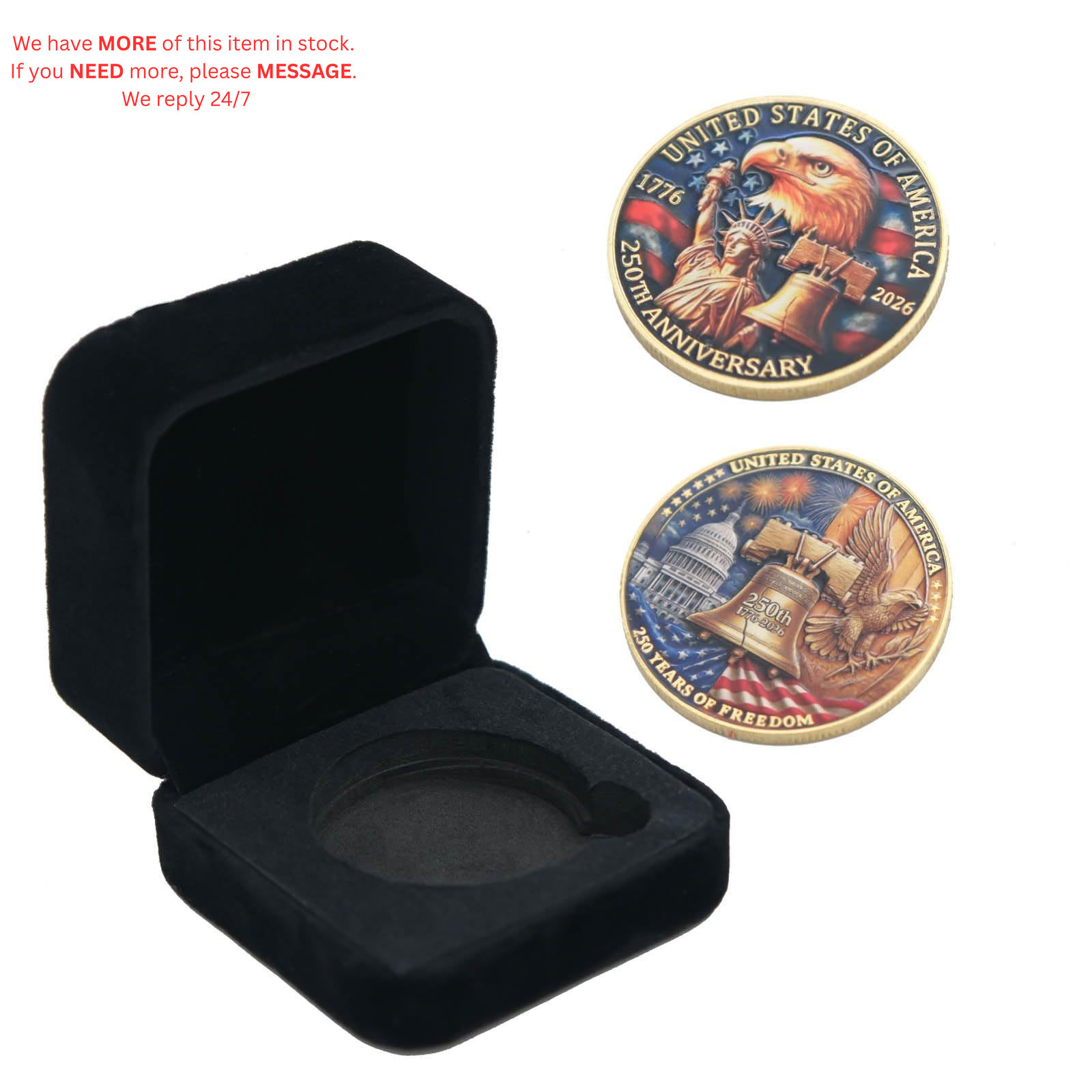 250th Anniversary Coin 250th Year American USA Father’s Day Gift for Dad