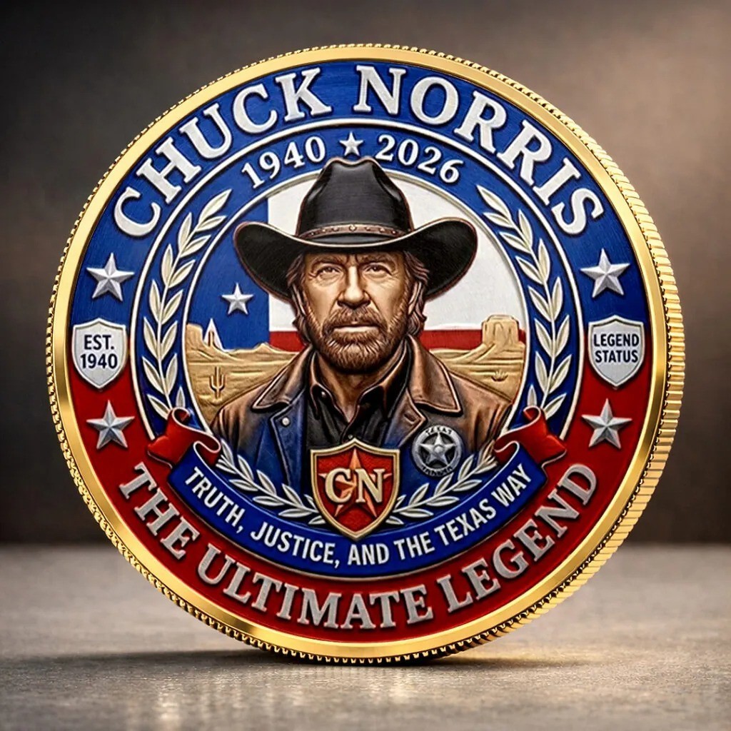 Chuck Norris 85th Anniversary Commemorative Coin 1940-2025 Martial Arts Legend