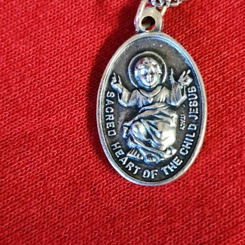CHRISTIAN CATHOLIC Medal &24 inches chain made in Italy
