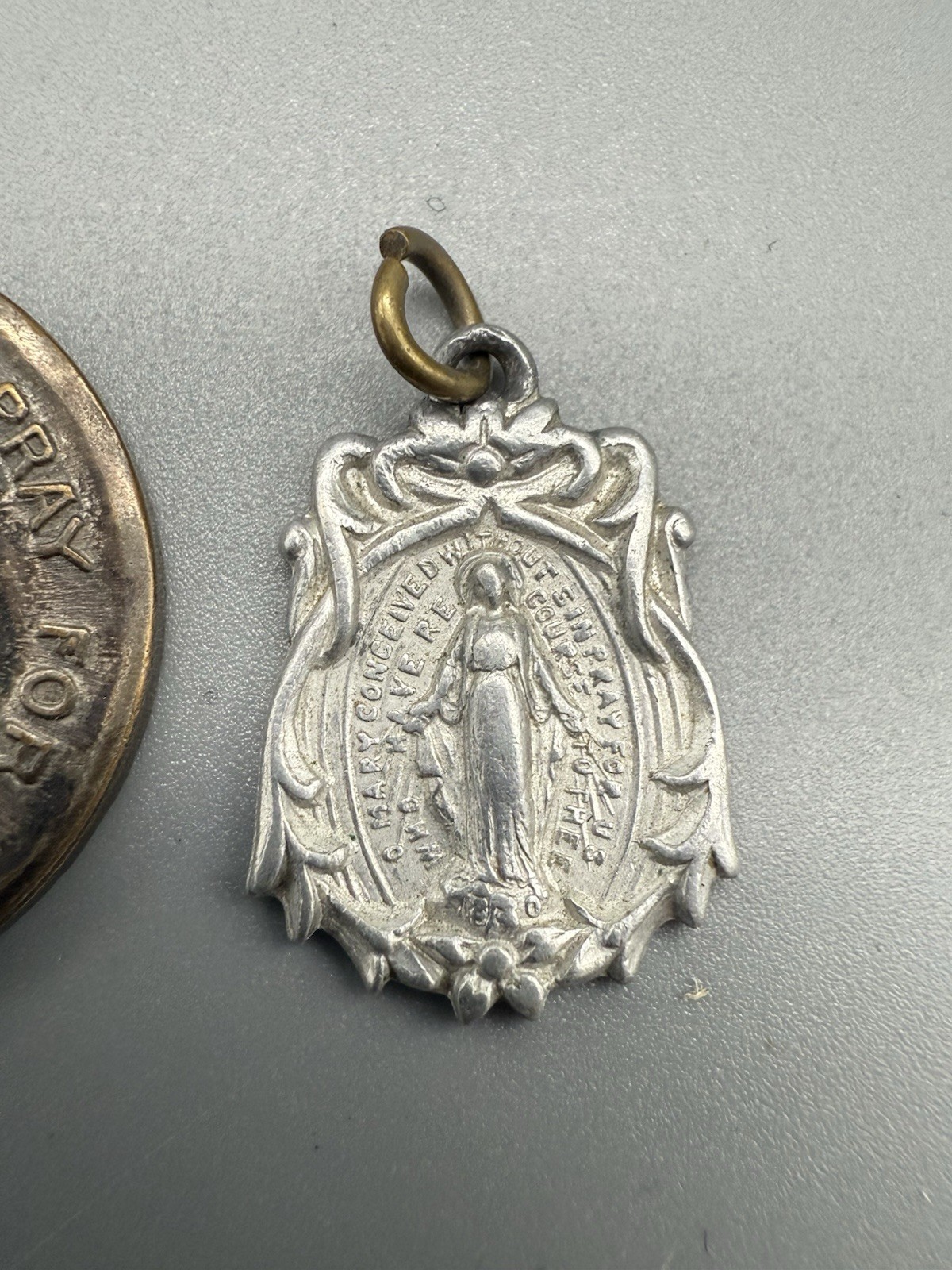 Unique Vintage Religious Pendants- st frances xavier cabrini sterling, St Jude