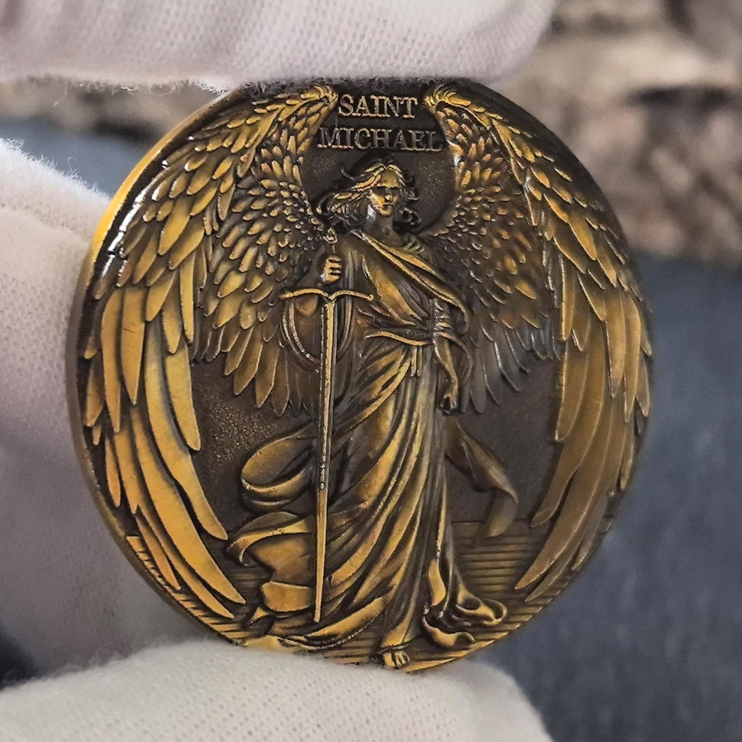 The Archangel Saint Michael Christian Challenge Coin – 1.57 Inch Zinc Alloy, Psa