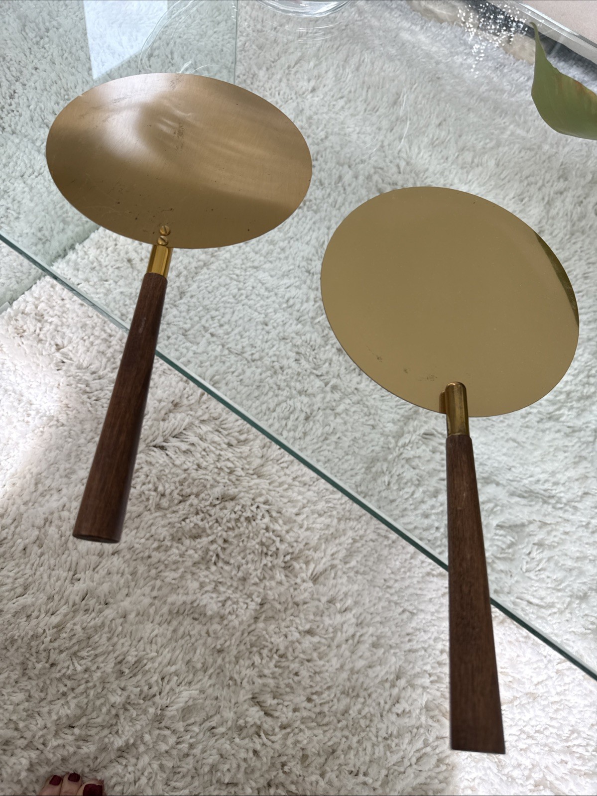 Paten X 2 Matching Set Gold Plated Over Brass Mid Century Modern