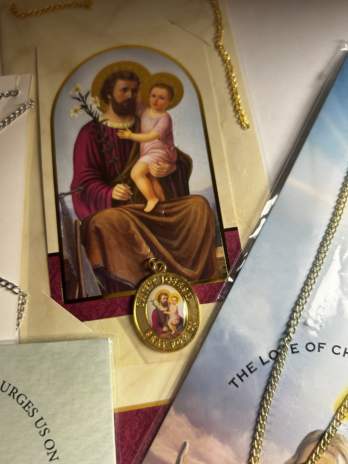 Catholic Metals Lot Of 6 – Pray For Us St. Jude & St.Anthony Necklace Charms Etc