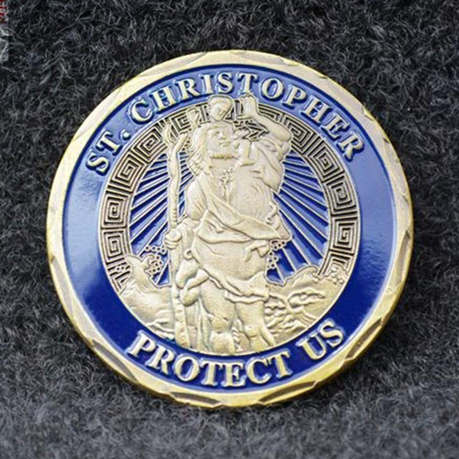 St Christopher Protect Us Challenge Coin Collector’s Medallion
