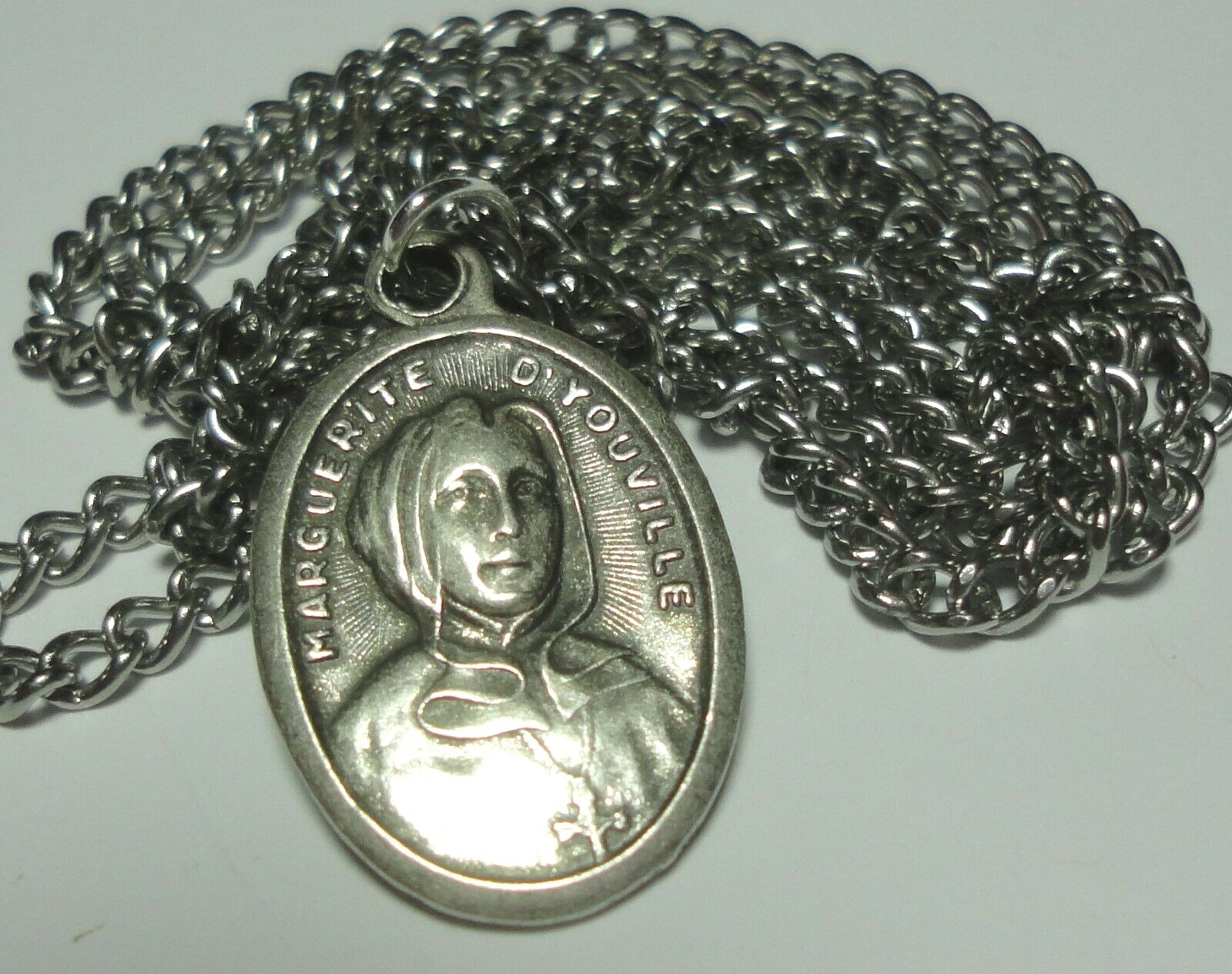 Canada’s Grey Nun St Marguerite D’Youville Holy Medal, Chain Difficult Marriages