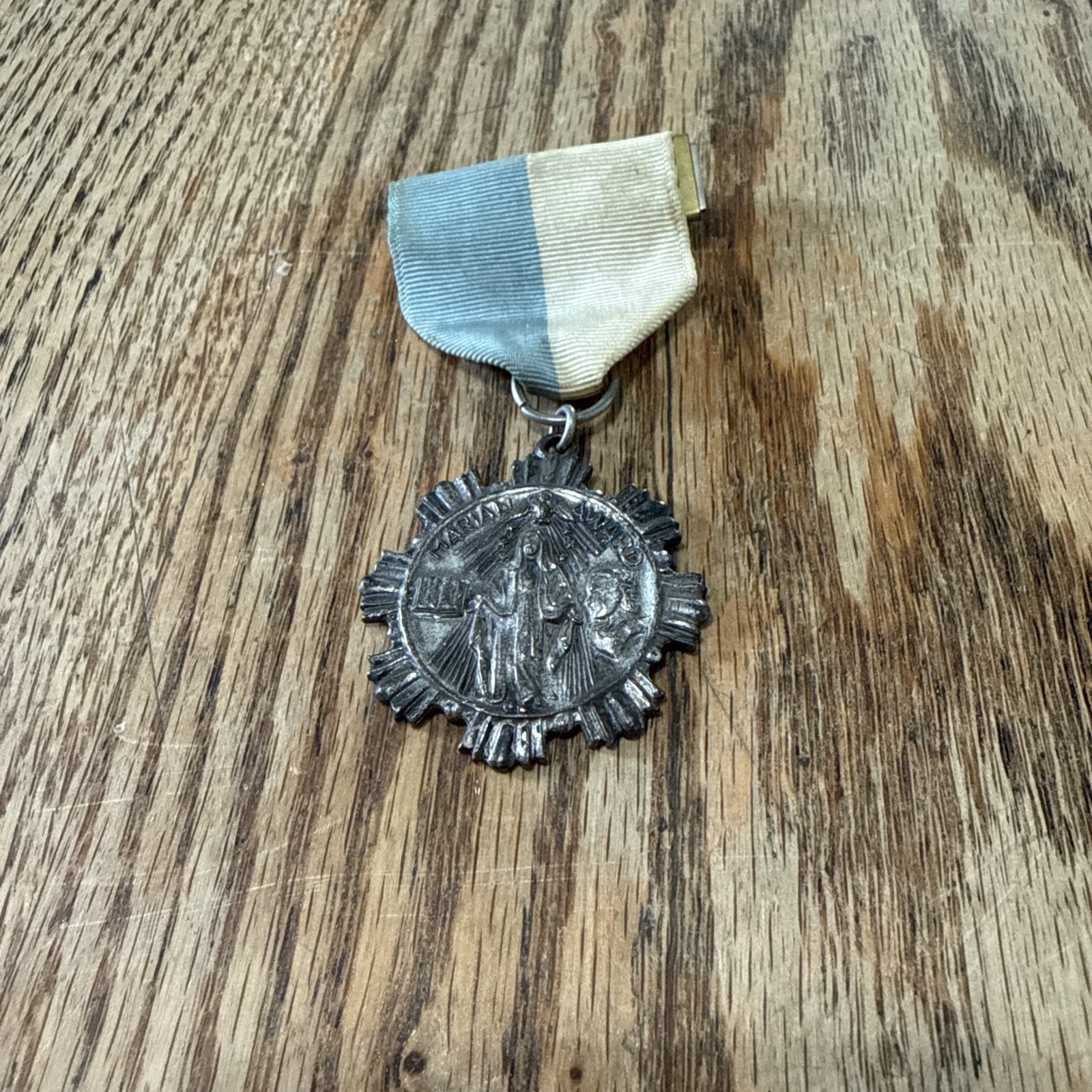 Marian Award Catholic Girl Scout Medal Religious 1950’s Preowned