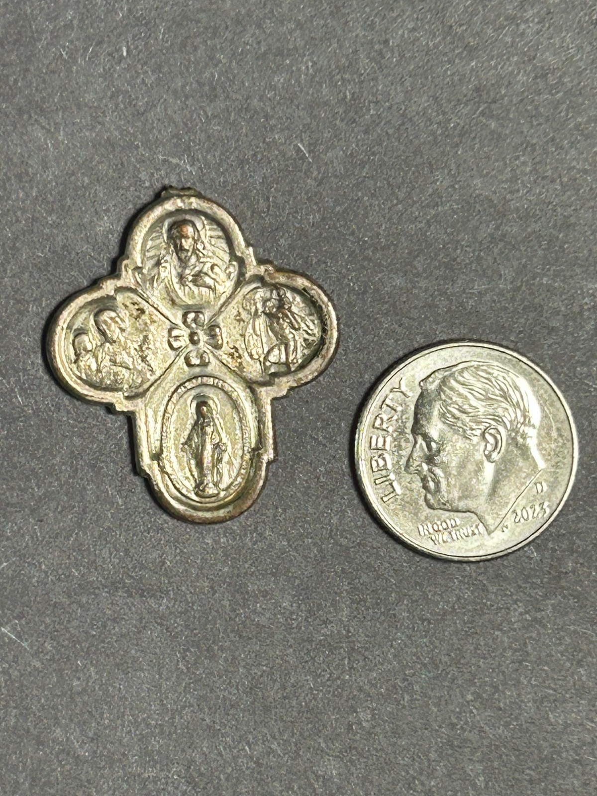 Vintage CatholicCrucifix & cross Pendant Lot St. Benedict IHS 4-Way Medal 8 Pc