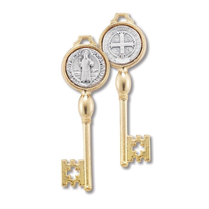 San Benito – St Benedict Key – Made In Italy – Two Tone – Medal/Charm