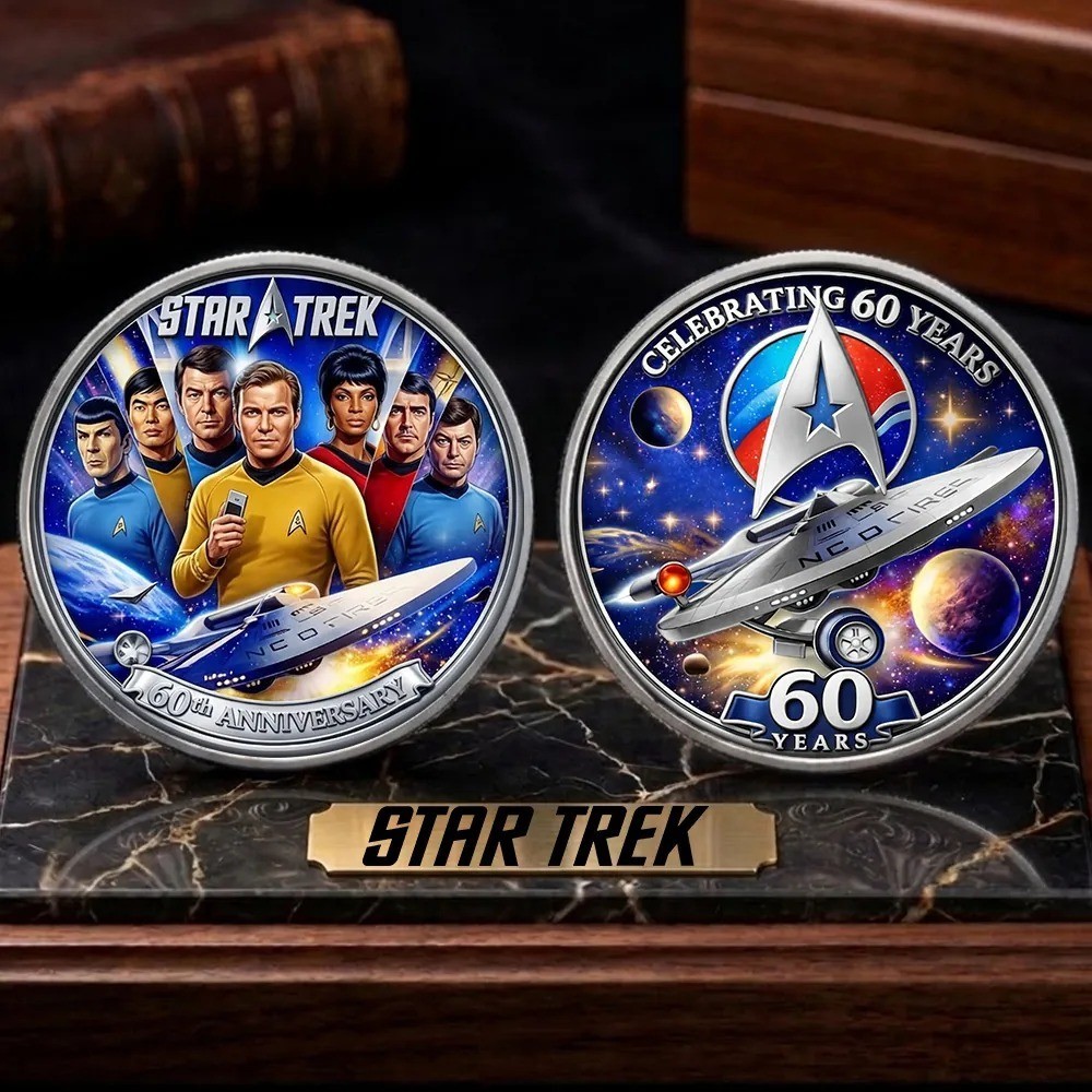 Star Trek 60th Anniversary Coin 2026 Celebrating 60 Years Gold Challenge Coin