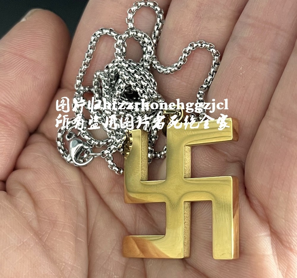 Titanium Steel Hindu Religious Swastik Swastika Pendant Necklace Chain Amulet