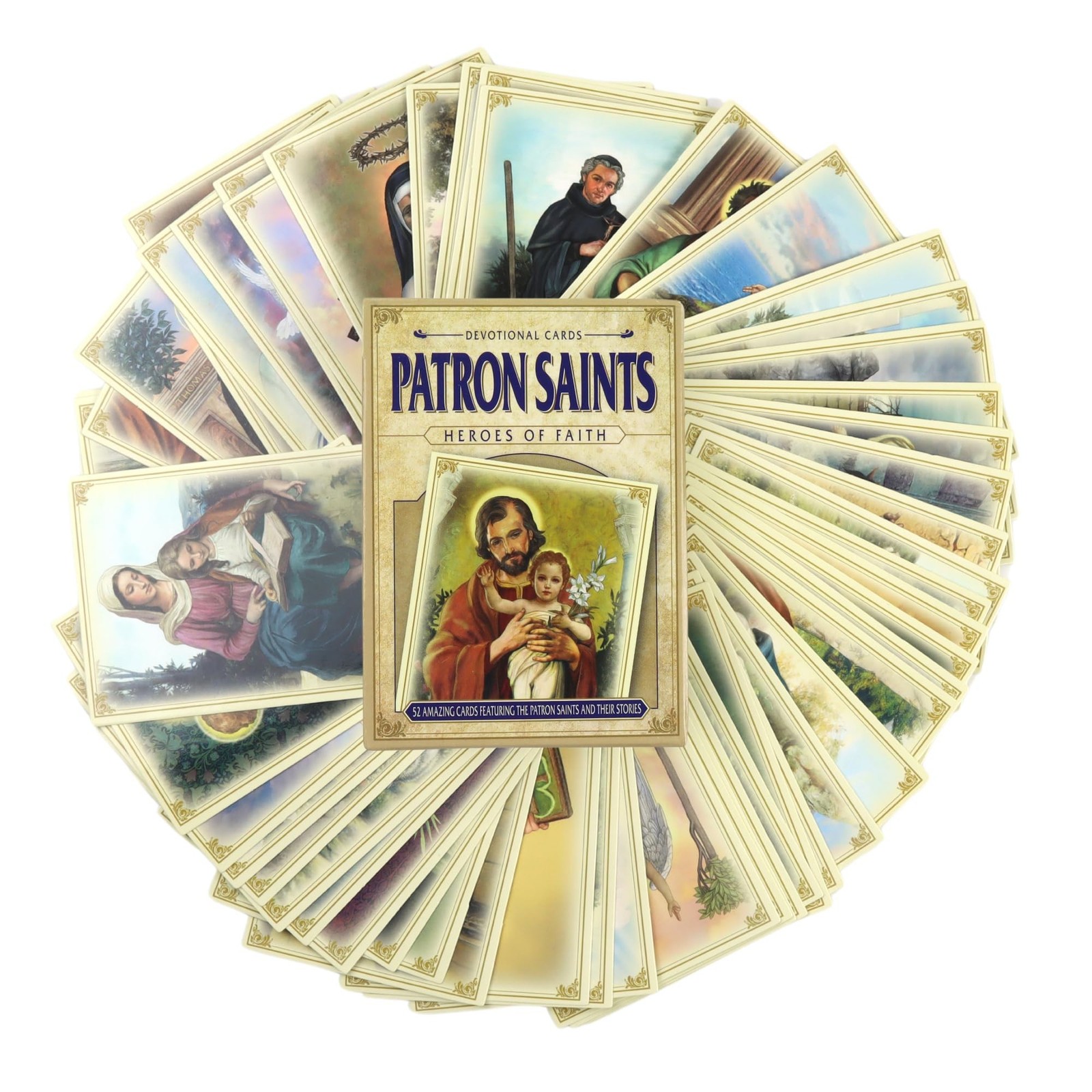 Needzo Patron Saint Devotional Card Set, Learn The Saints Flashcard Deck, Gre…